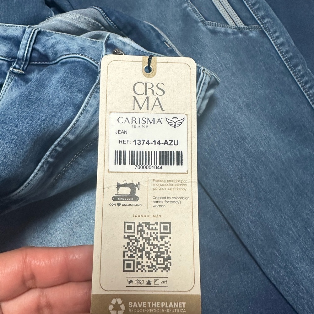 Wide - Leg Blue Jeans High Waisted (100% Colombian) - Picture 5 of 5